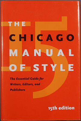 The Chicago Manual of Style 15th Ed.