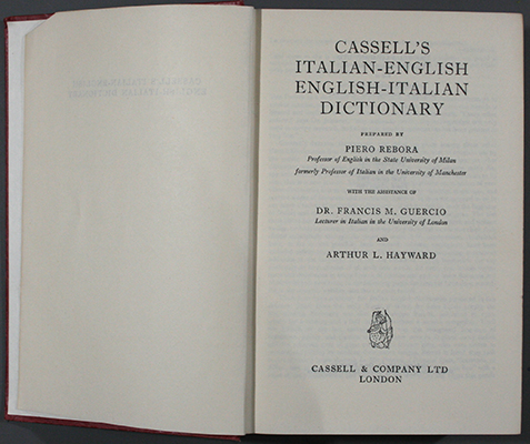 Cassell's Italian-English English-Italian Dictionary