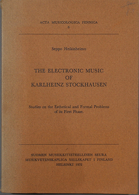 The Electronic Music of Karlhienz Stockhausen