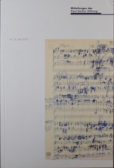 Mitteilungen der Paul Sacher Stiftung, May 2019
