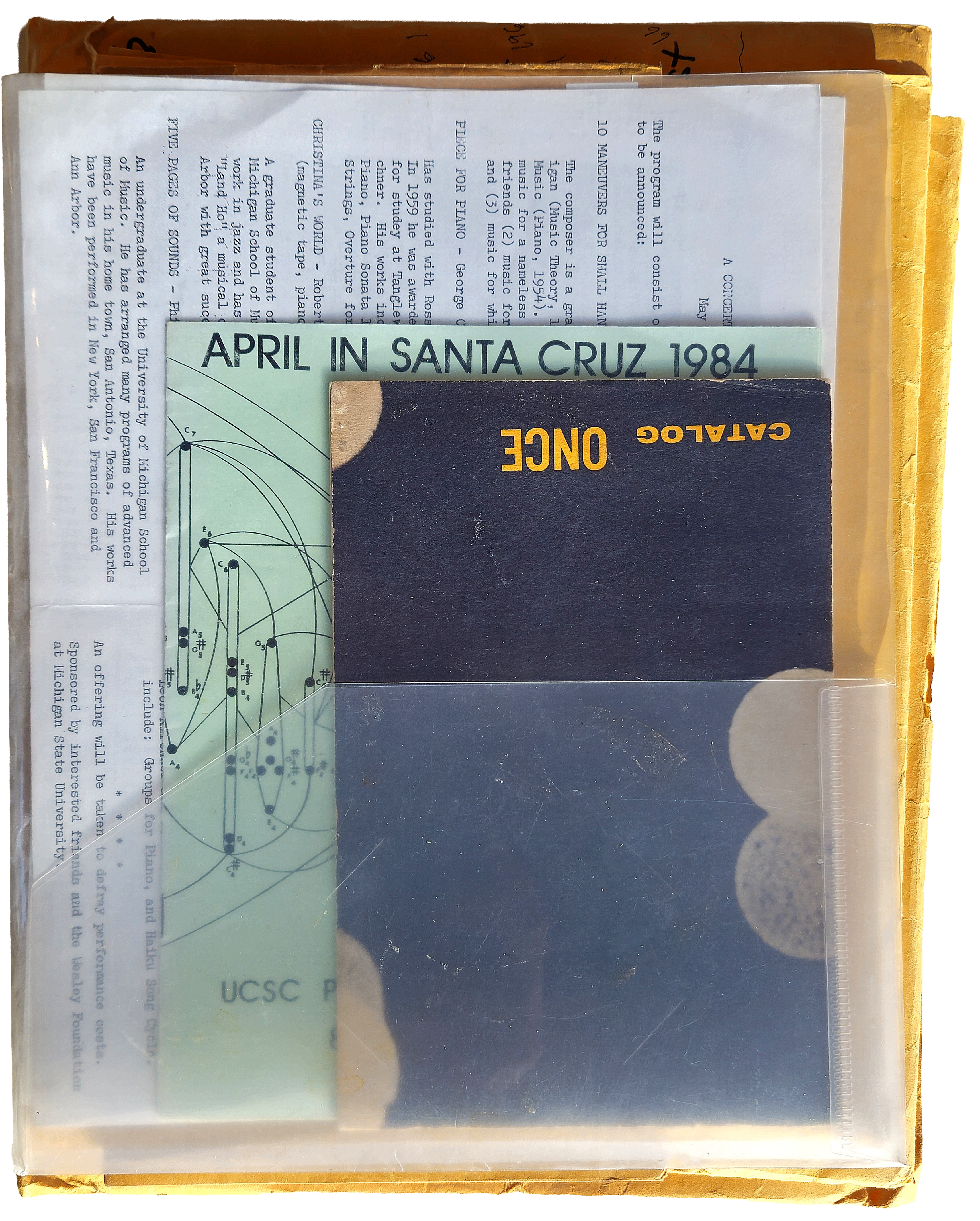 ONCE Festival original programs and documents