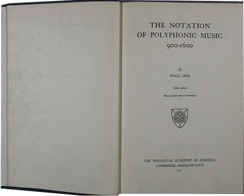 The Notation of Polyphonic Music 900-1600